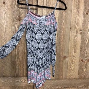 Patterned summer cover up romper!